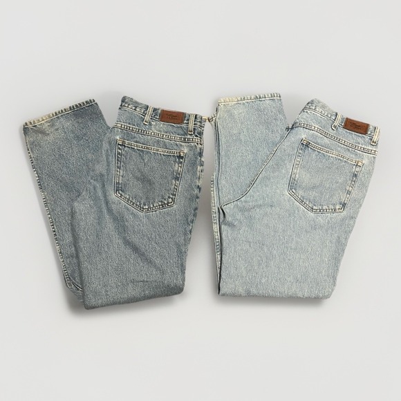 L.L. Bean Other - LL Bean Mens Bundle Lot Denim Jeans 90's Style Straight Classic Fit 38x30